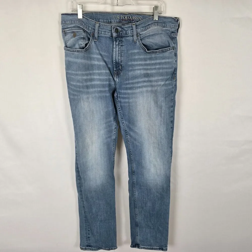 U.S. Polo Assn. Jeans Men's 36 x 31 (tag 32) Blue Medium Wash Activate Stretch